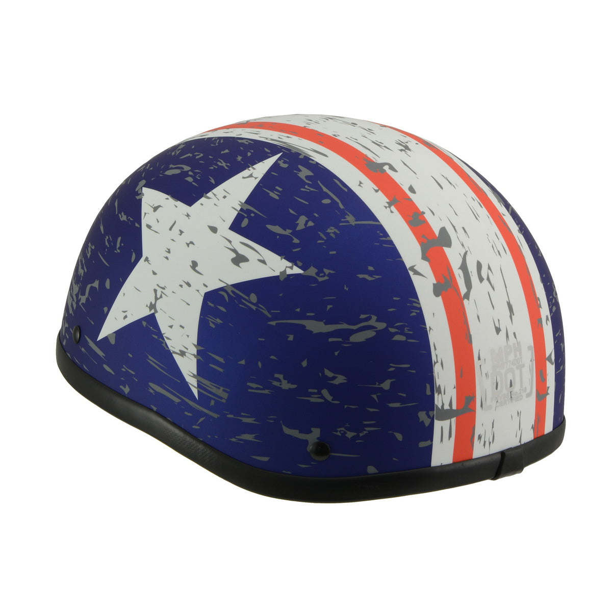 Milwaukee Performance Helmets MPH9774DOT 'Vintage Star' DOT Half Face Helmet