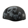 Milwaukee Helmets MPH9775DOT Americas Smallest Matte Black Half Helmet with Skeleton Head Graphics