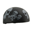 Milwaukee Helmets MPH9775DOT Americas Smallest Matte Black Half Helmet with Skeleton Head Graphics