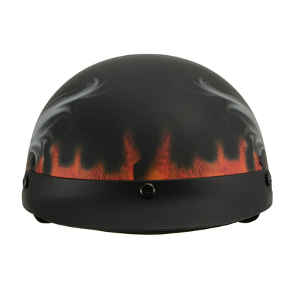 Milwaukee Helmets MPH9778 Matte Black 'Grim Reaper' DOT Half Helmet