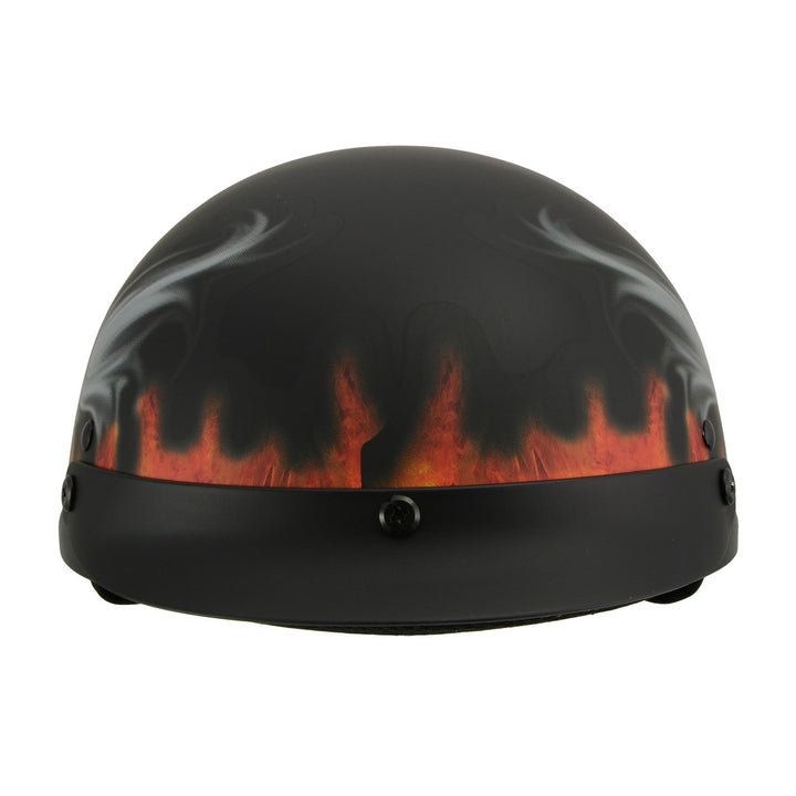 Milwaukee Helmets MPH9778 Matte Black Grim Reaper DOT Half Helmet