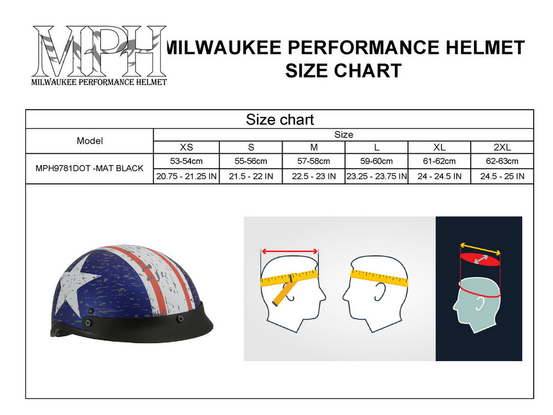Milwaukee Helmets MPH9781 Black &