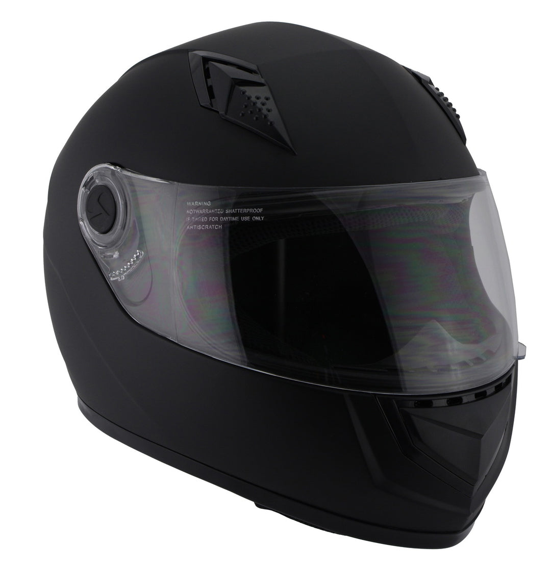 Milwaukee Performance Helmets MPH9800DOT Velocity Full Face Matte Black Helmet