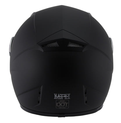 Milwaukee Performance Helmets MPH9800DOT 'Velocity' Full Face Matte Black Helmet