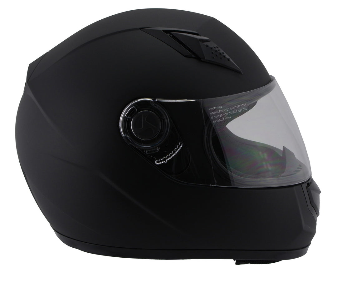 Milwaukee Performance Helmets MPH9800DOT Velocity Full Face Matte Black Helmet