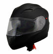 Milwaukee Performance Helmets MPH9803DOT Ionized Matte Black Advanced Modular Motorcycle Helmet w/ Drop Down Visor