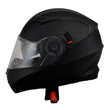 Milwaukee Performance Helmets MPH9803DOT Ionized Matte Black Advanced Modular Motorcycle Helmet w/ Drop Down Visor