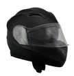Milwaukee Performance Helmets MPH9803DOT Ionized Matte Black Advanced Modular Motorcycle Helmet w/ Drop Down Visor