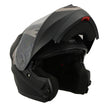 Milwaukee Performance Helmets MPH9804DOT Matte Black Modular Racing Helmet w/ Drop Down Visor
