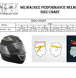 Milwaukee Performance Helmets MPH9804DOT Matte Black Modular Racing Helmet w/ Drop Down Visor