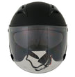 Milwaukee Performance Helmets MPH9805DOT Shift Open Face 3/4 Matte Black Helmet Biker w/ Drop Down Visor