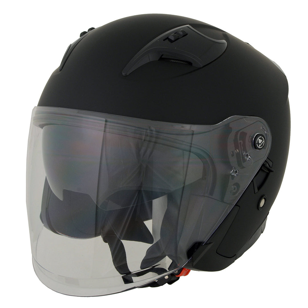 does walmart carry motorcycle helmets in store Milwaukee Performance Helmets MPH9805DOT 'Shift' Open Face 3/4 Matte Black Helmet for Men and Women Biker with Drop Down Tinted Visor