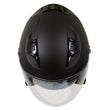 Milwaukee Performance Helmets MPH9805DOT Shift Open Face 3/4 Matte Black Helmet Biker w/ Drop Down Visor