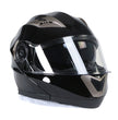 Milwaukee Helmets MPH9806DOT 'Ionized' Gloss Black Modular Helmet for Men and Women Biker w/ MP7922FMSET Heated Balaclava Bundle
