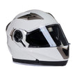 Milwaukee Helmets MPH9807DOT 'Ionized' Gloss White Modular Helmet for Men and Women Biker w/ MP7922FMSET Heated Balaclava Bundle