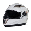 Milwaukee Helmets MPH9807DOT Ionized Gloss White Advanced Motorcycle Modular Helmet Biker w/ Drop Down Visor