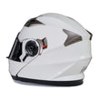Milwaukee Helmets MPH9807DOT 'Ionized' Gloss White Modular Helmet for Men and Women Biker w/ MP7922FMSET Heated Balaclava Bundle