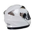 Milwaukee Helmets MPH9807DOT Ionized Gloss White Advanced Motorcycle Modular Helmet Biker w/ Drop Down Visor