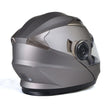 Milwaukee Helmets MPH9808DOT Ionized Silver Advanced Motorcycle Modular Helmet Biker w/ Drop Down Visor