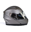 Milwaukee Helmets MPH9808DOT Ionized Silver Advanced Motorcycle Modular Helmet Biker w/ Drop Down Visor
