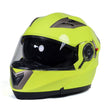Milwaukee Helmets MPH9809DOT Ionized Neon Yellow Advanced Motorcycle Modular Helmet Biker w/ Drop Down Visor