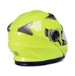 Milwaukee Helmets MPH9809DOT Ionized Neon Yellow Advanced Motorcycle Modular Helmet Biker w/ Drop Down Visor