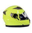 Milwaukee Helmets MPH9809DOT Ionized Neon Yellow Advanced Motorcycle Modular Helmet Biker w/ Drop Down Visor