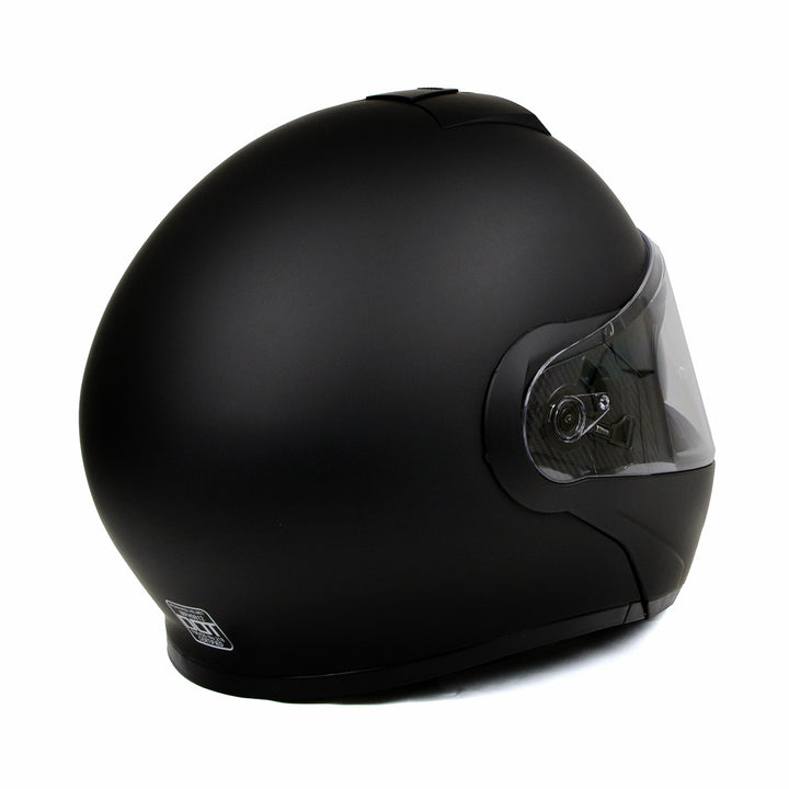 Milwaukee Helmets MPH9812DOT Flat Black Menace Advanced Motorcycle Modular Helmet Biker w/ Drop Down Visor