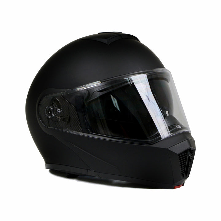 Milwaukee Helmets MPH9812DOT Flat Black Menace Advanced Motorcycle Modular Helmet Biker w/ Drop Down Visor