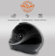 Milwaukee Helmets MPH9813DOT Gloss Black Menace DOT Approved Motorcycle Modular Helmet w/ Drop Down Visor