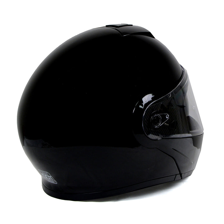 Milwaukee Helmets MPH9813DOT Gloss Black Menace DOT Approved Motorcycle Modular Helmet w/ Drop Down Visor