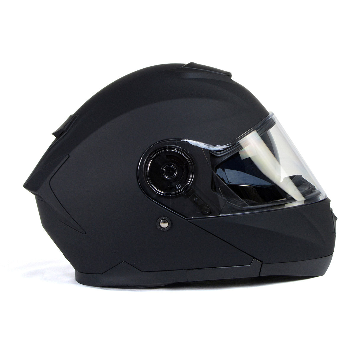 Milwaukee Helmets Breeze Flat Black Advanced Motorcycle Modular Helmet w/ Drop Down Visor for Men and Women DOT Approved MPH9814DOT