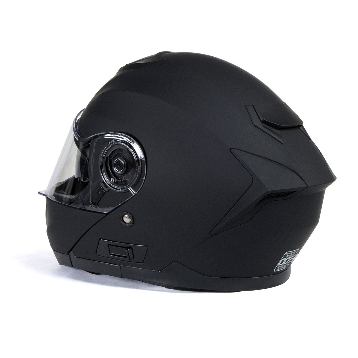 Milwaukee Helmets Breeze Flat Black Advanced Motorcycle Modular Helmet w/ Drop Down Visor for Men and Women DOT Approved MPH9814DOT