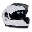 Milwaukee Helmets MPH9816DOT Breeze White Advanced Motorcycle Modular Helmet Biker w/ Drop Down Visor