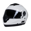 Milwaukee Helmets MPH9816DOT Breeze White Advanced Motorcycle Modular Helmet Biker w/ Drop Down Visor