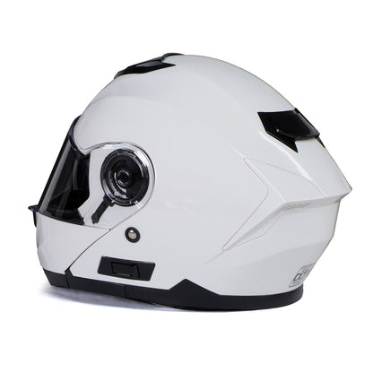 Milwaukee Helmets MPH9816DOT 'Breeze' White Modular Helmet for Men and Women Biker w/ MP7922FMSET Heated Balaclava Bundle