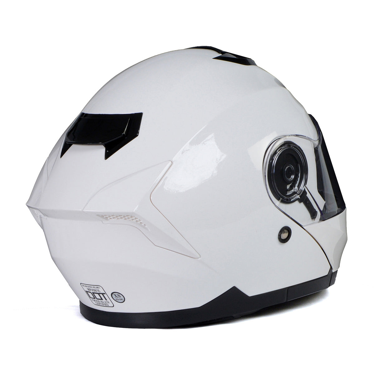 Milwaukee Helmets MPH9816DOT 'Breeze' White Advanced Motorcycle Modular Helmet for Men and Women Biker w/ Drop Down Visor