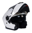 Milwaukee Helmets MPH9816DOT Breeze White Advanced Motorcycle Modular Helmet Biker w/ Drop Down Visor