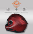 Milwaukee Helmets MPH9817DOT Breeze Red Advanced Motorcycle Modular Helmet Biker w/ Drop Down Visor
