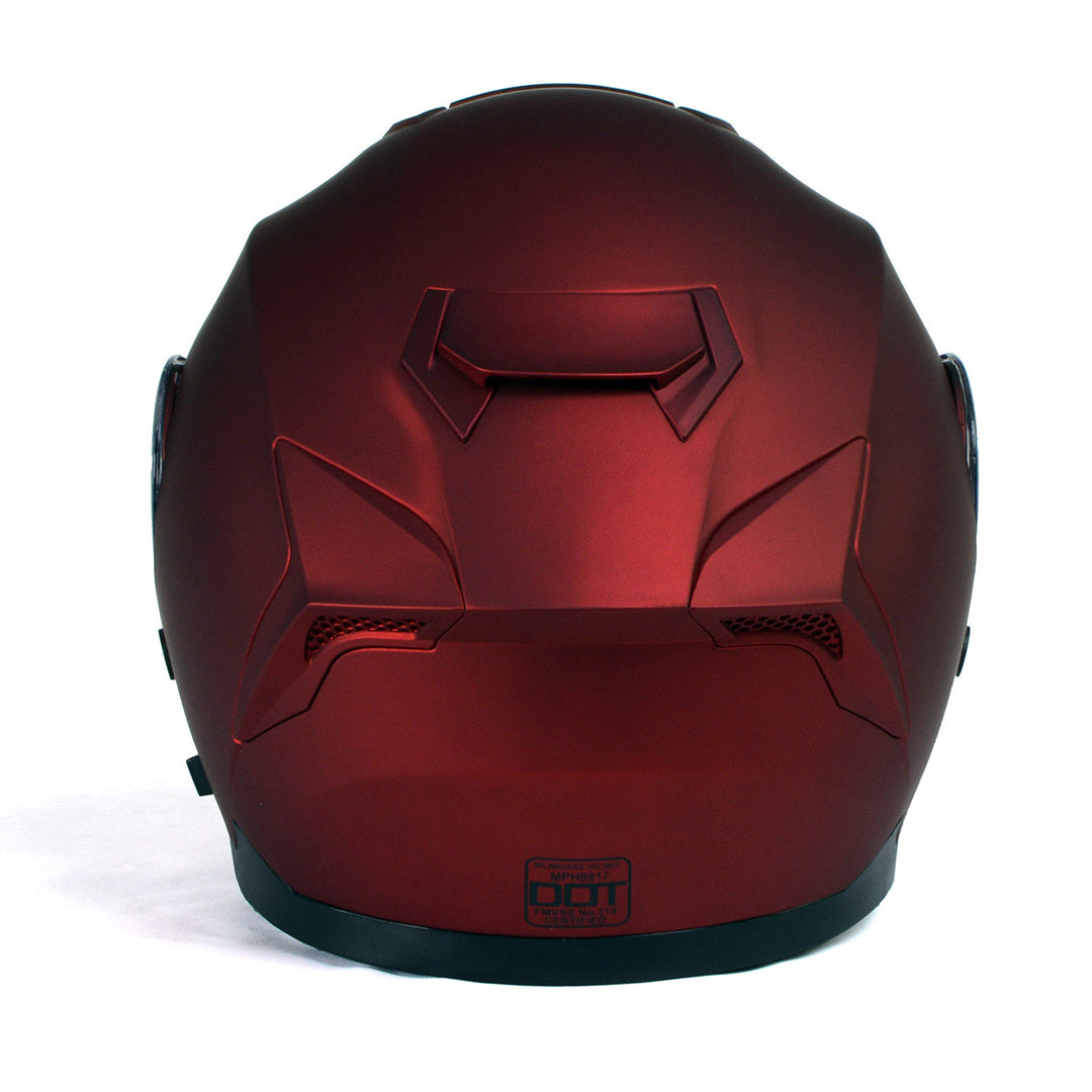 Milwaukee Helmets MPH9817DOT Breeze Red Advanced Motorcycle Modular Helmet Biker – Milwaukee Motorcycle Clothing Co