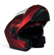Milwaukee Helmets MPH9817DOT Breeze Red Advanced Motorcycle Modular Helmet Biker w/ Drop Down Visor