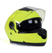 Milwaukee Helmets MPH9819DOT Breeze Green Advanced Motorcycle Modular Helmet Biker w/ Drop Down Visor