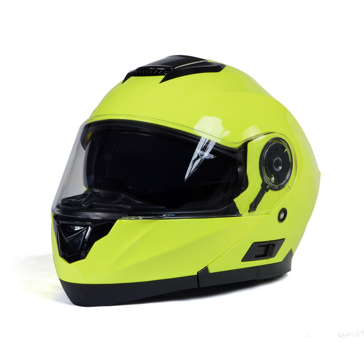 Milwaukee Helmets MPH9819DOT Breeze Green Advanced Motorcycle Modular Helmet Biker w/ Drop Down Visor