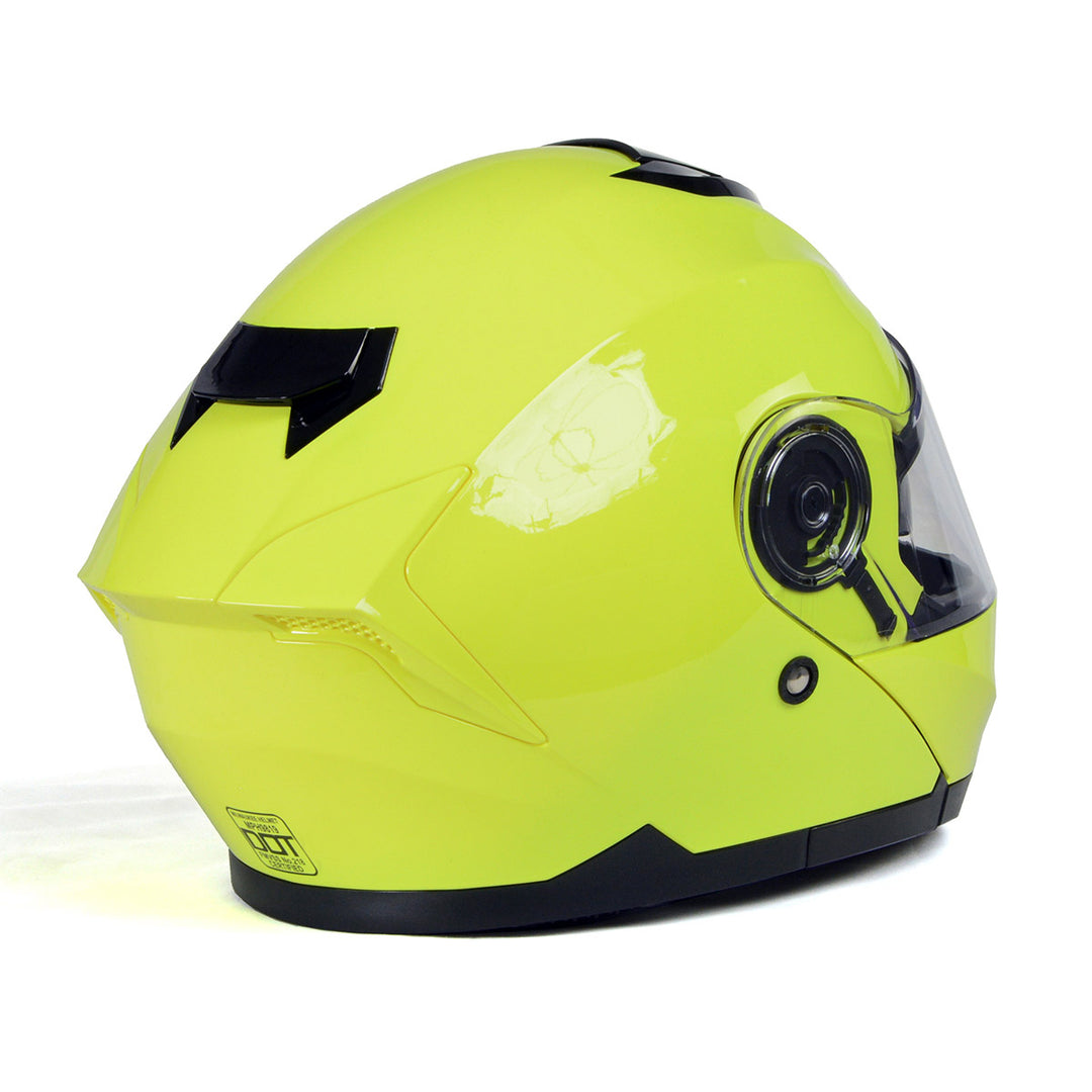 Milwaukee Helmets MPH9819DOT Breeze Green Advanced Motorcycle Modular Helmet Biker w/ Drop Down Visor