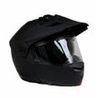 Milwaukee Helmets MPH9820DOT Flat Black Ominous Dual Sport Advanced Motorcycle Modular Helmet Biker