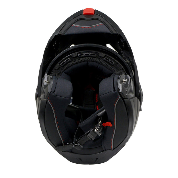 Milwaukee Helmets MPH9820DOT Flat Black Ominous Dual Sport Advanced Motorcycle Modular Helmet Biker