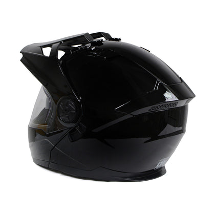 Milwaukee Helmets Gloss Black Ominous Dual Sport Advanced Motorcycle Modular Helmet for Men and Women DOT Approved MPH9821DOT