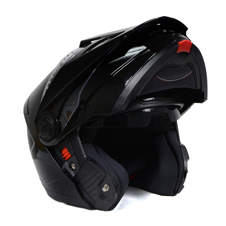dual helmets motorcycle Milwaukee Helmets Gloss Black Ominous Dual Sport Advanced Motorcycle Modular – Milwaukee Motorcycle Clothing Co