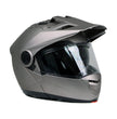 Milwaukee Helmets Silver Ominous Dual Sport Advanced Motorcycle Modular Helmet Biker DOT Approved MPH9822DOT