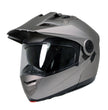 Milwaukee Helmets Silver Ominous Dual Sport Advanced Motorcycle Modular Helmet Biker DOT Approved MPH9822DOT